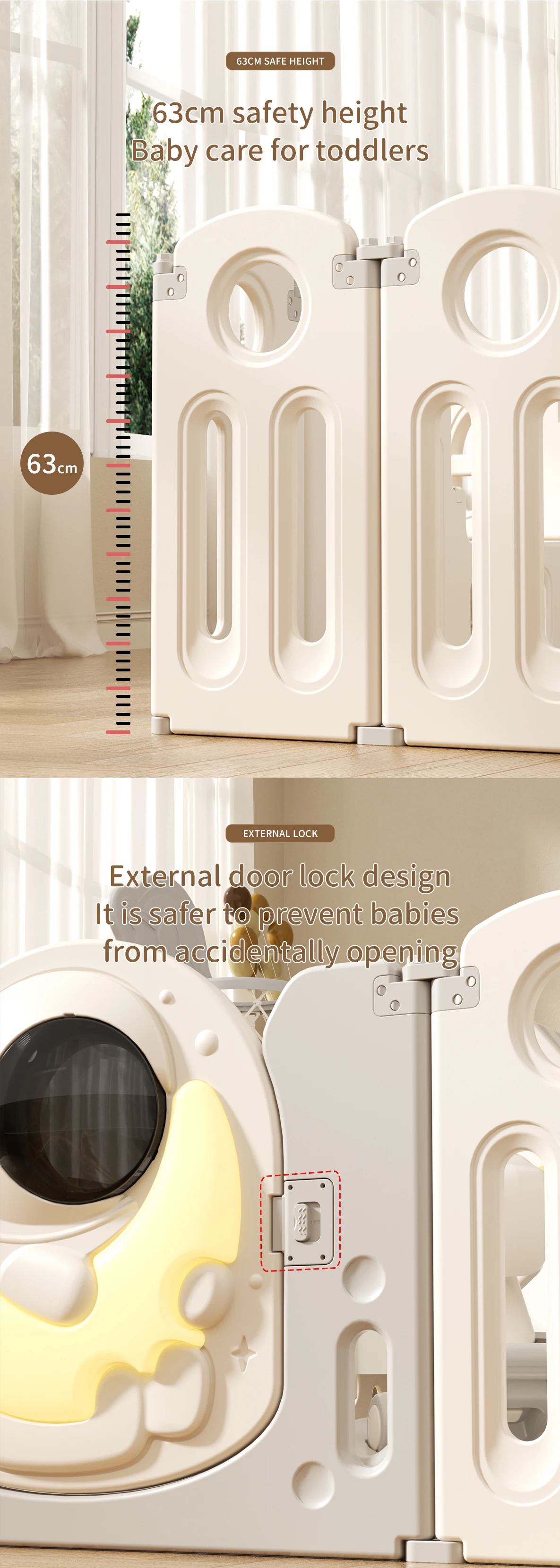 Children Foldable Plastic square Indoor with Gate Folding Play Yard Large Acrylic Safety Fence for Baby Kids' Playpens supplier