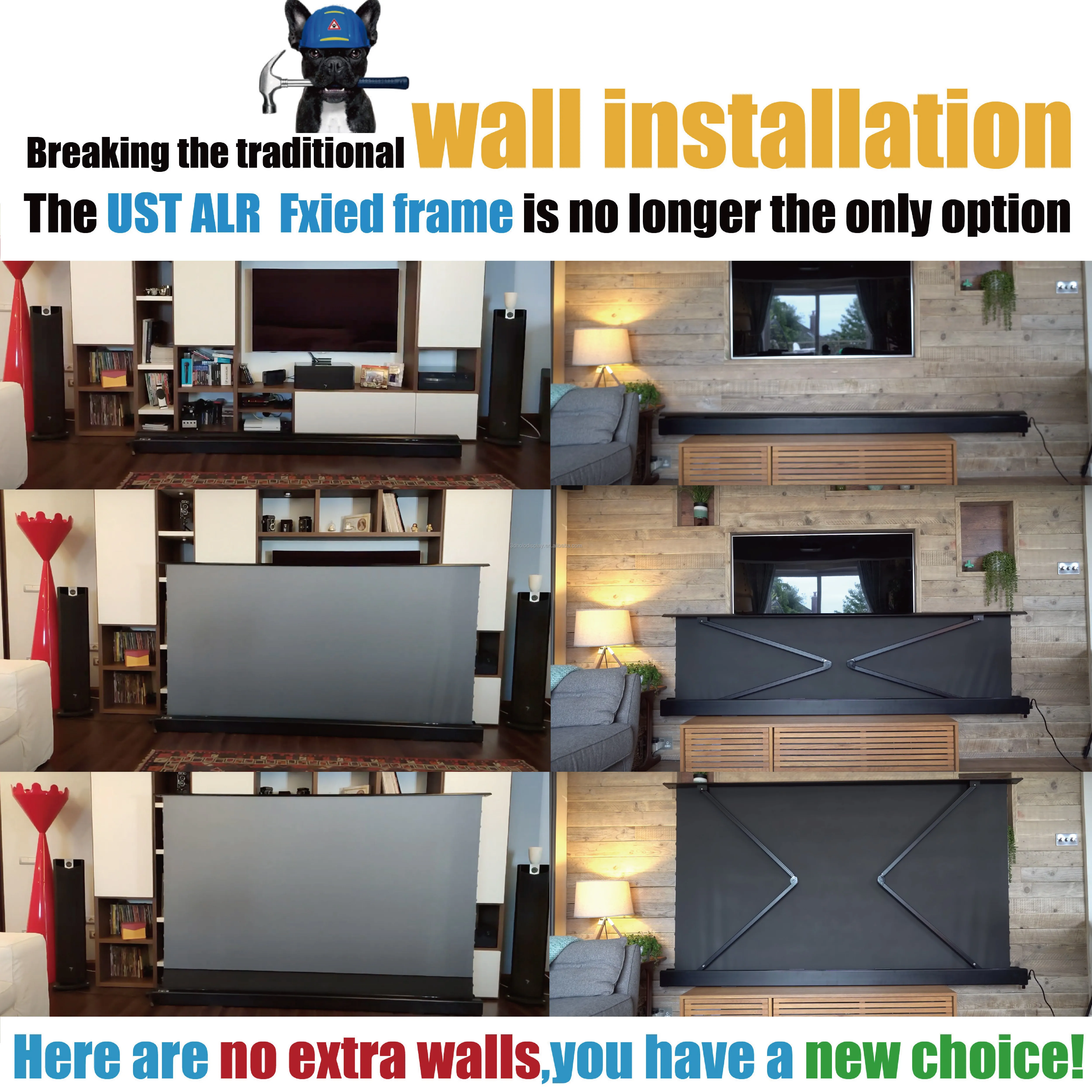 16:9 100calowy silnikowy podłogowy projektor ALR 1