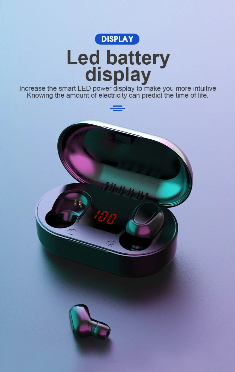 Digital In-ear Earbud Nirkabel Earphone 