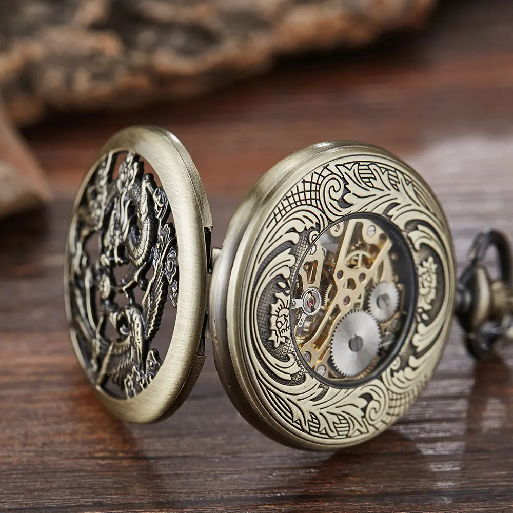 Orologio Da Tasca Vintage Tomedeks - Con Catena, Movimento Al Quarzo, Scatola Regalo - Foto 4