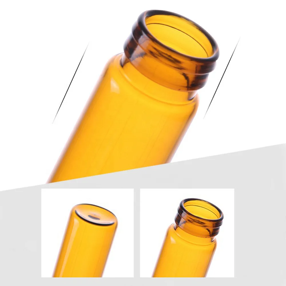 5ml10ml 15ml Wide Mouth Brown Glass Medicine Bottles Vial with Screw Cap