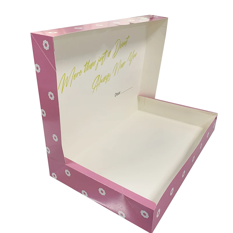 Popular Mochi Donut Box Custom Cardboard Paper Packaging for Half Dozen Donut Box