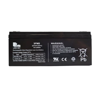 Long Cycle Life 6V5Ah 3FM5 Rechargeable Lead Acid Battery for Golf Carts UPS Electric Wheelchairs Consumer Electronics for OEM