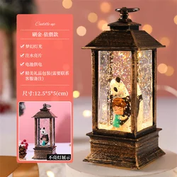 Забавная светодиодная пара Подарочная маленькая телефонная будка блестящая Снежная ветровая лампа