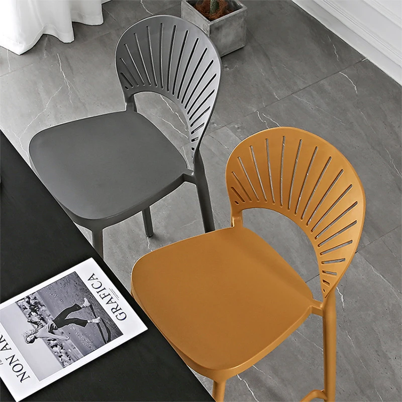 Cheap Price Modern High Back Bar Stool Kitchen Barstool Counter Height Tall Barstool Bar Chairs Stool Plastic with Back Rest Arm