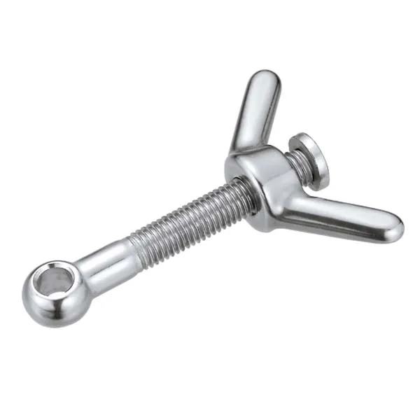 Butterfly Nut and Eye Screw Bolt Stainless steel eye bolt with wing nuts
