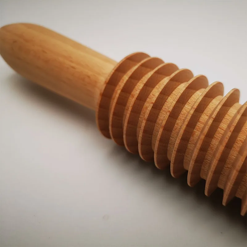 G Beech Wood 14mm Pappardelle Pasta Cutter Noodle Lattice Roller Docker Dough Cutter Wooden Rolling Pin Spaghetti Pasta Maker Beechwood Noodle