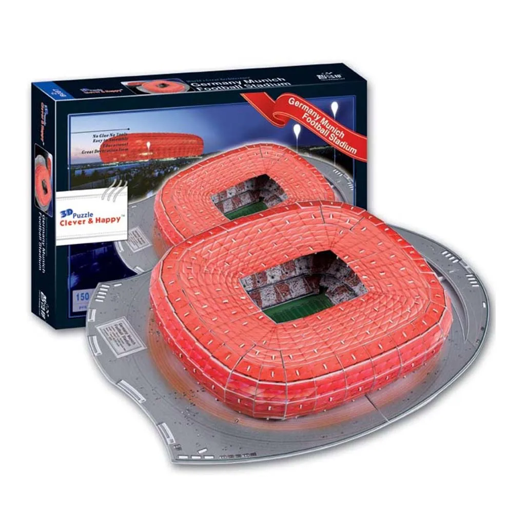 Puzzle 3D Stadium for Kids Aztec Soccer Model Stadium Kits With 246 PCS