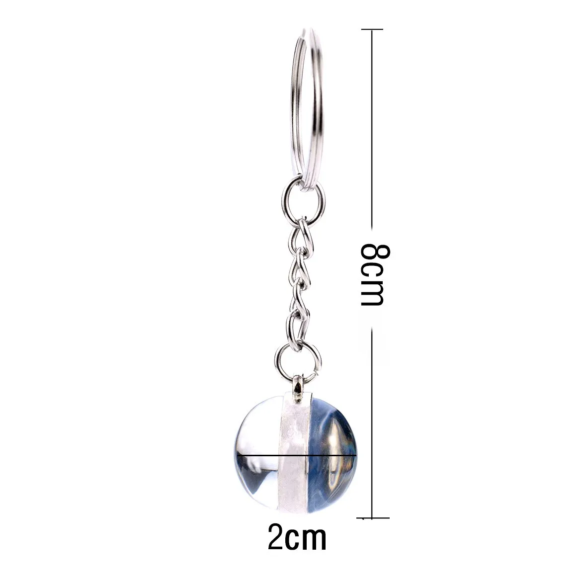 Luminous Eye Keyring Iris Glass Ball  Pendant Creative Jewelry Glows in the Dark Eyeball Keychain