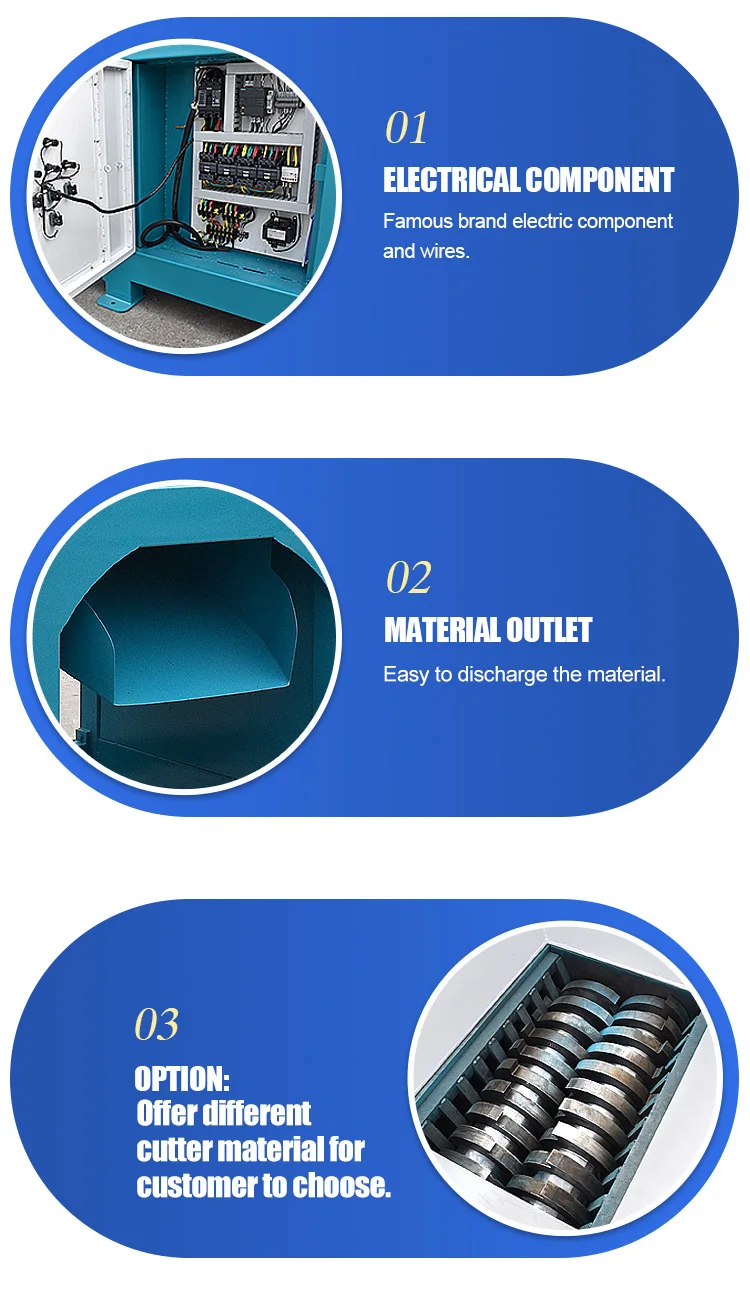 Custom Tirerecyclingline Waste Rubber Tire Tyre Shredders Machine