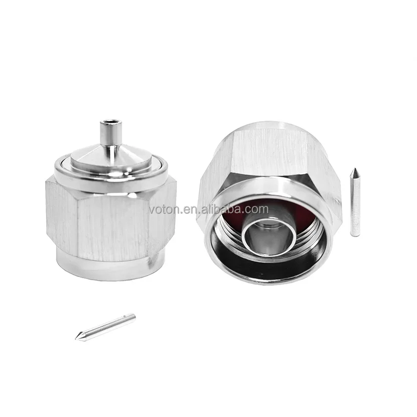 RF Coaxial Connectors N Male Plug Solder Connector Adapter for RG405 .086 Semi-Flexible Semi-Steel Rigid Cable Assembly