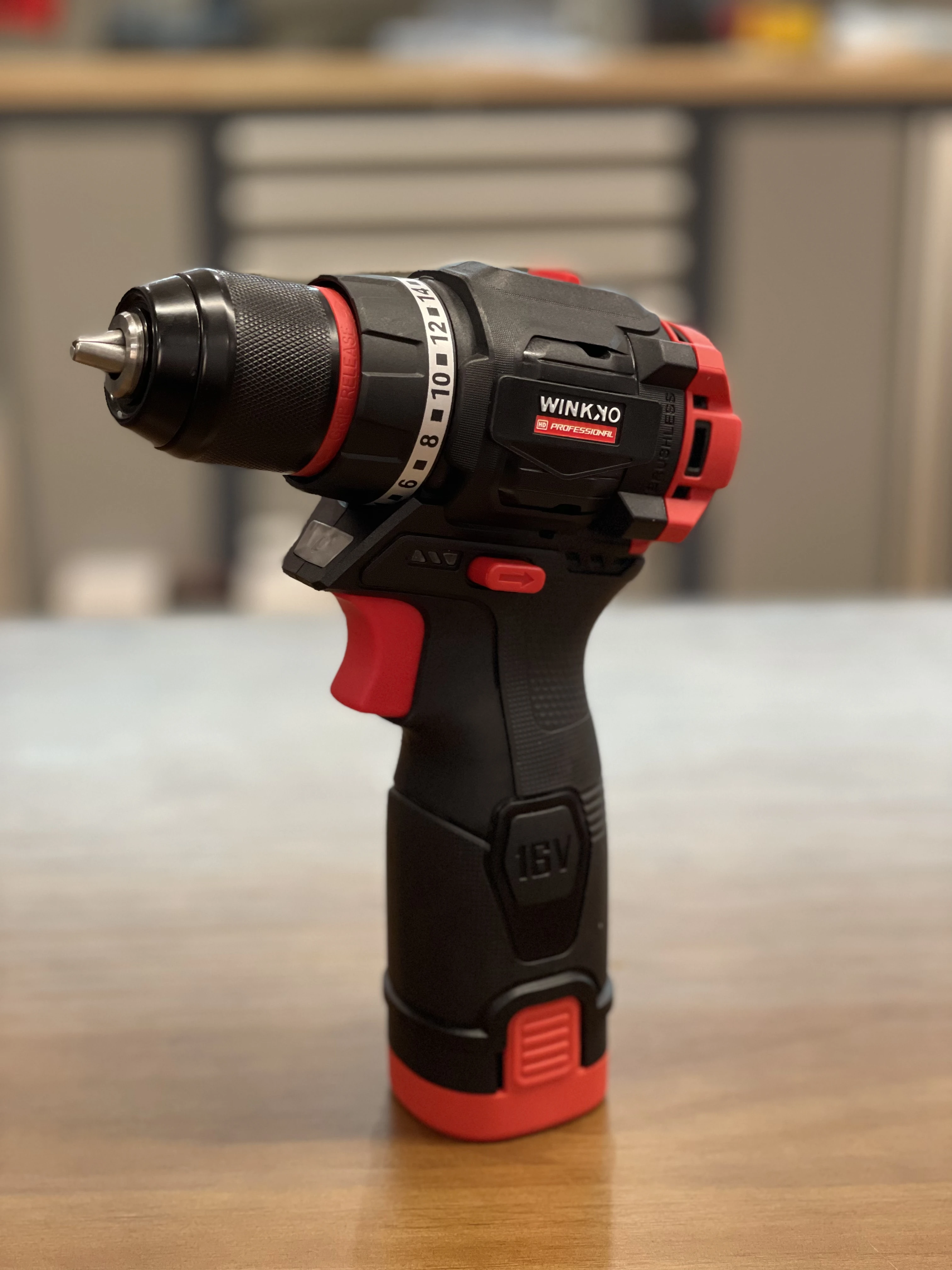 Cordless Drill with 16v Lithium Ion Battery Brushless Motor