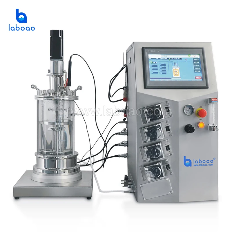 LABOAO Lab Scale 5L Bioreactor Fermenter Elevate Your Cell Culture Research with Precision Control