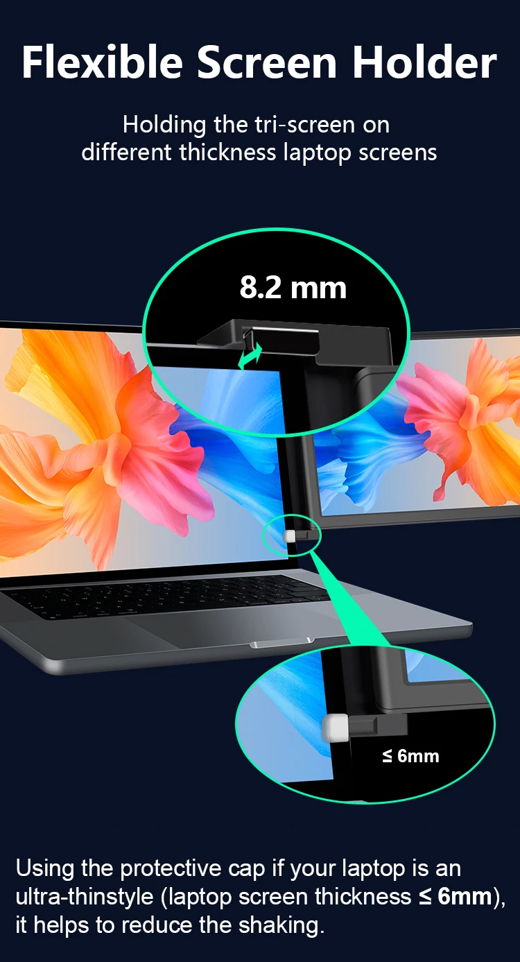 2023 FOPO New Model Dual Screen Portable Monitor for Mobile Phone Extender Gaming Monitor