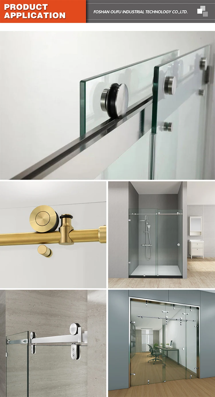 Satin Bypass Sliding Shower Door Kit Shower Room Accessories For ...