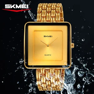 Skmei 2371/2372 Men's Women's Quartz Wristwatch Alloy Stainless Steel Waterproof Business Antique Classic Luxury Square Hot
