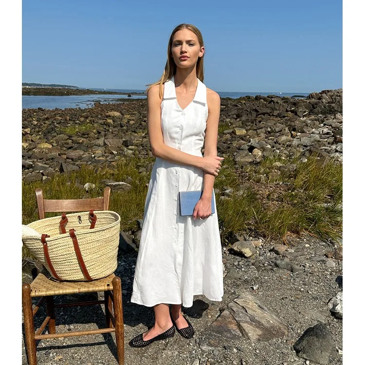 french linen shirt dress Long Linen Shirt Dress main image 0