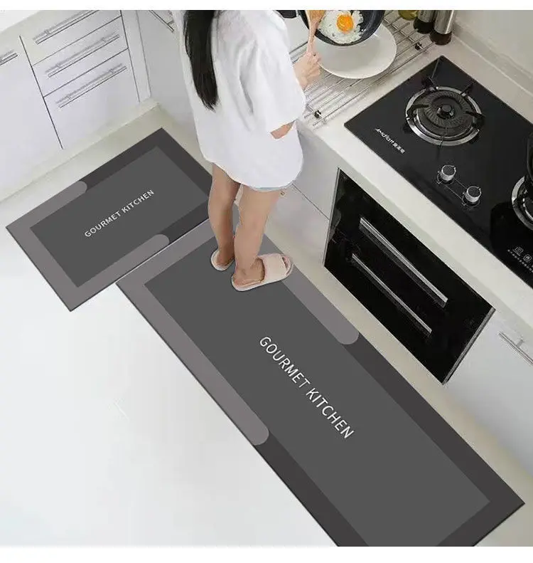 Kitchen Absorbent Floor Mat Antiskid Rug Absorbs Water Oil Antfatigue