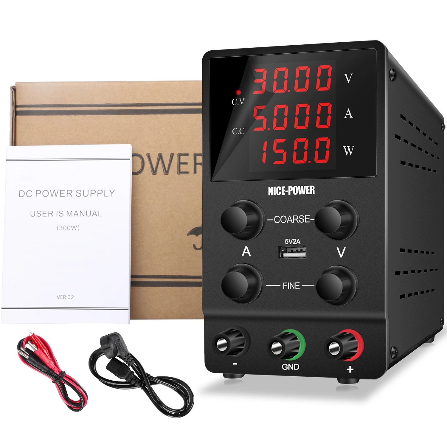 NICE POWER SPS305 30V5A150W 24V15V12V5V Lab DC Power Supply Laboratory Teaching Chemical Electrolysis and Electroplating