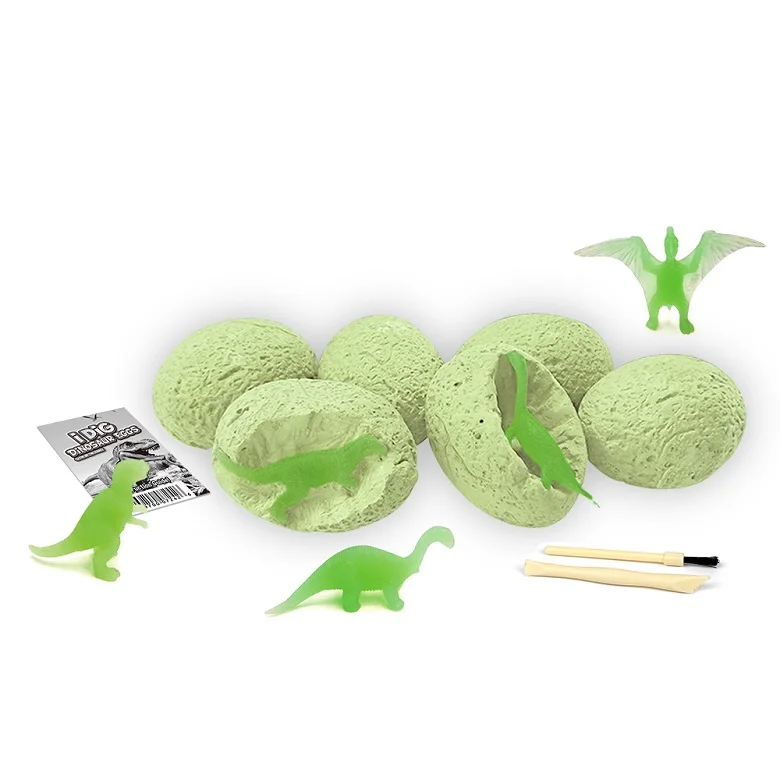 2022 Hot Sale Luminous Dinosaur Egg Blind Box Kids Excavation Toys Dino Dig It up Glow in the Dark Easter Toy Digging Kit