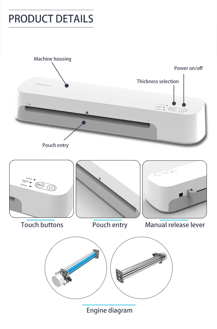 Photo Small Desktop Lamination Machine A4 9inch G10hd 310mil
