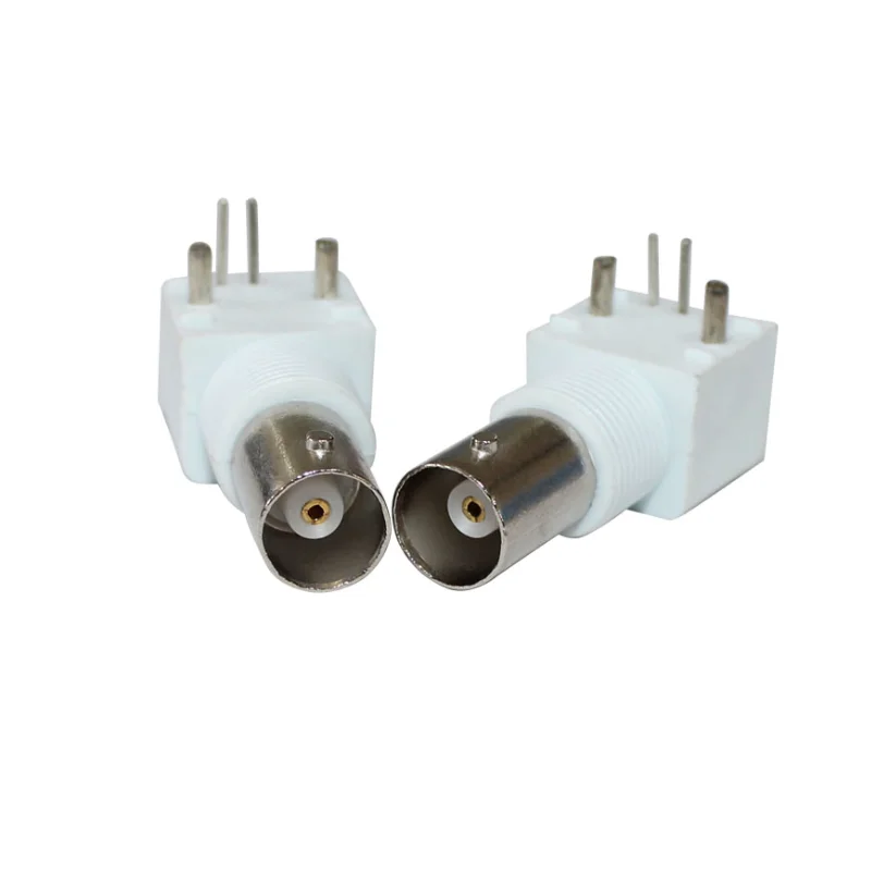 product factory cheap bnc kwe white glue connector bnc female connector right angle pcb mount bnc connector for sale-2