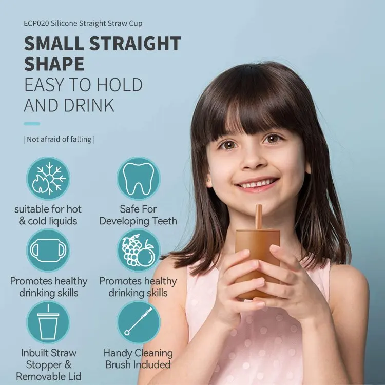 No Spill Unbreakable Water Cup Infant Silicone Sippy Cup Training Non