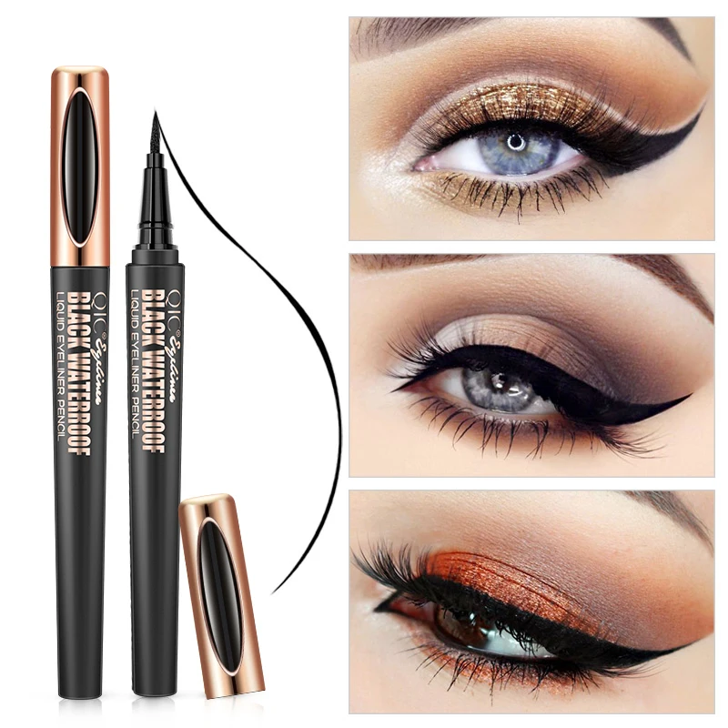 Qic 4d Waterproof Black Eyeliner Fast Drying Eyeliner Cosmetics No
