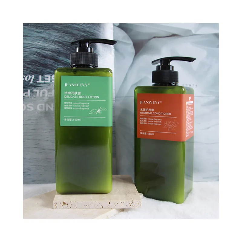 Hotel room accessories set shampoo and conditioner customized hotel amenities