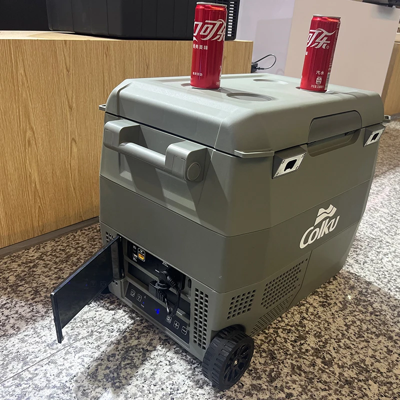 Хорошие продажи автомобильные холодильники 24 В мини-электрический холодильник Портативный морозильник для рыбалки со съемным аккумулятором