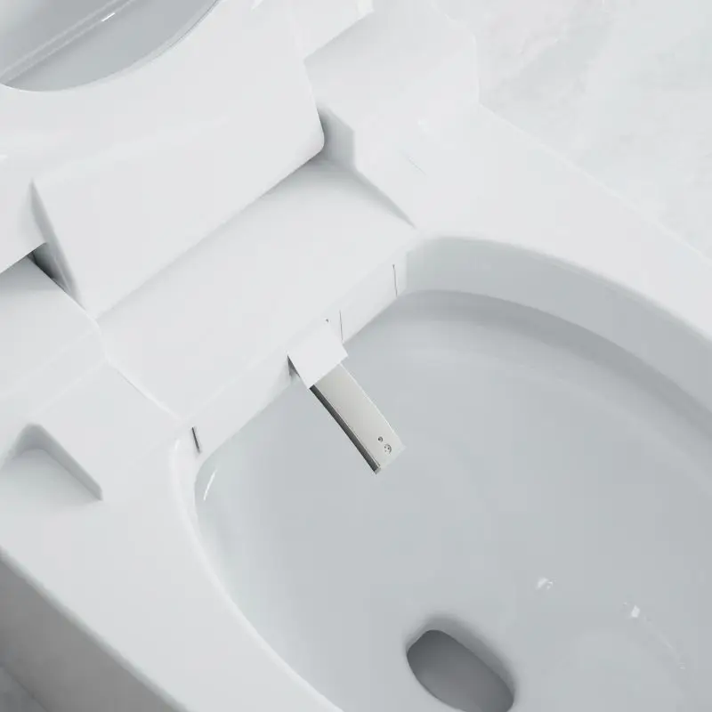 LED Display Screen Intelingent Bidet Heated Seat Foot Induction Flush Remote Control Smart Toilet