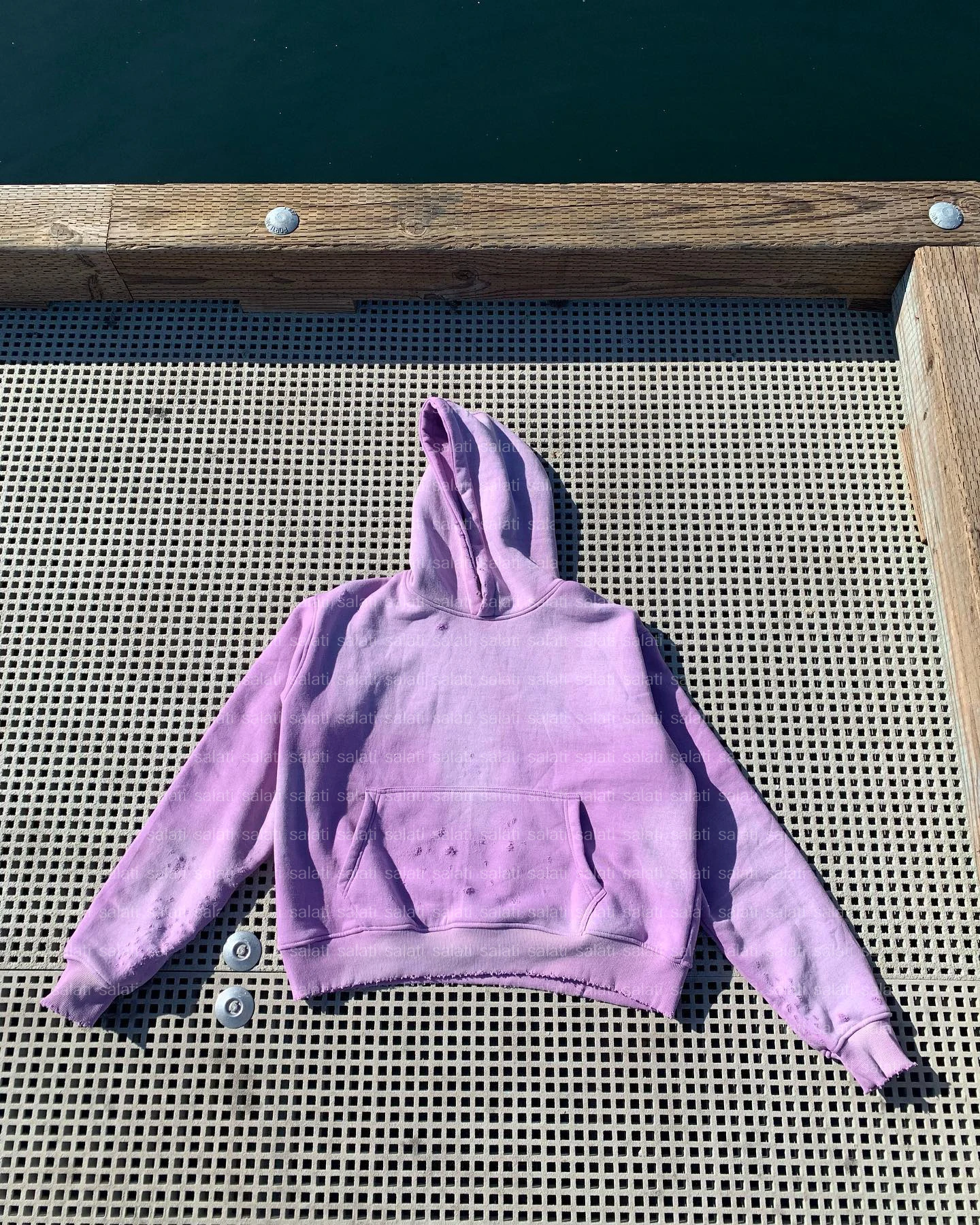Custom Sunfaded Sweatshirt Men 450 GSM Cotton Blank Reversible Double Layer Sun Faded Vintage Distressed Acid Wash Hoodie Unisex gallery 7