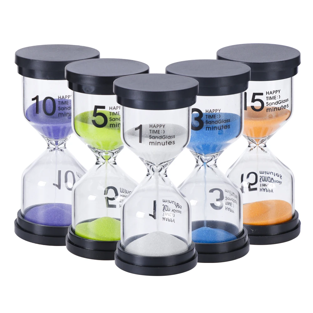 Custom Sand Clock 6 Colors Hourglass 1 3 5 10 15 30 min Sandglass Timer Hourglass Sand Timer for Kids Games Classroom Office