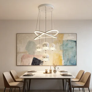 JACKSUN Luxury  LED Bedroom Dining Room Pendant Light Minimalist Modern High-End Creative Personalized Lighting Fixture