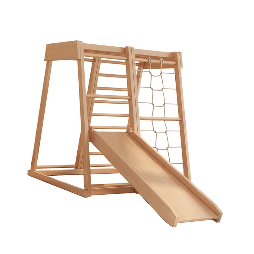 wholesale indoor environmentally friendly wooden climbing frame