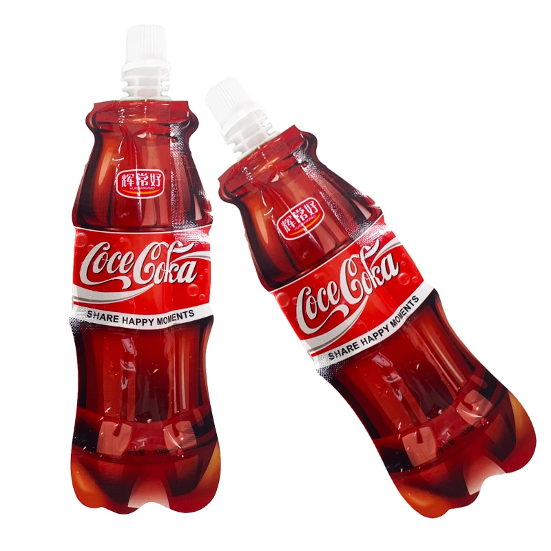 Customized Cola Sprite Squeeze Type Drinks Spout Pouch High Temperature Sterilization Liquid Packaging Bag