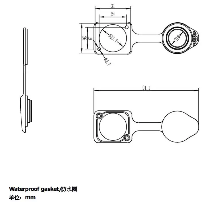 Single Row Panel Mount Outdoor Ethernet RJ45 Connector 1kv DC IP68 Waterproof Waterproof Socket for Outdoor Installations