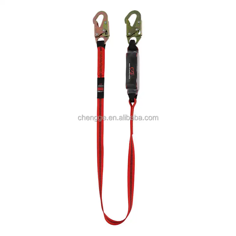 Fall Arrest Shock Absorbing Lanyards Safety Harness