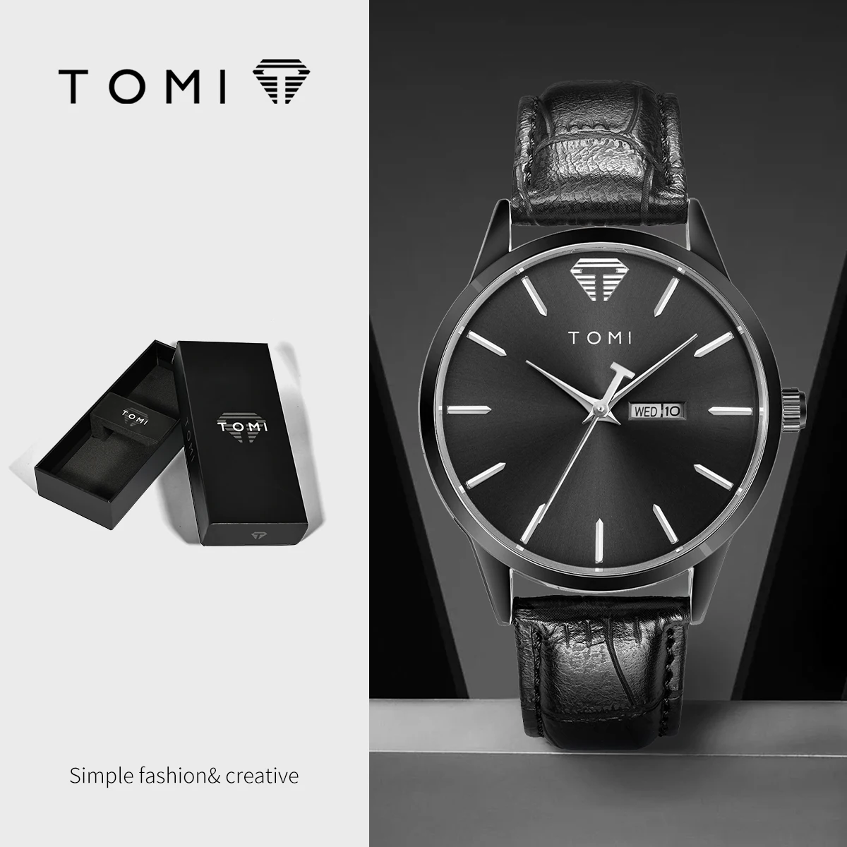 TOMI Niche Men's Business Student Simple Watch - T045