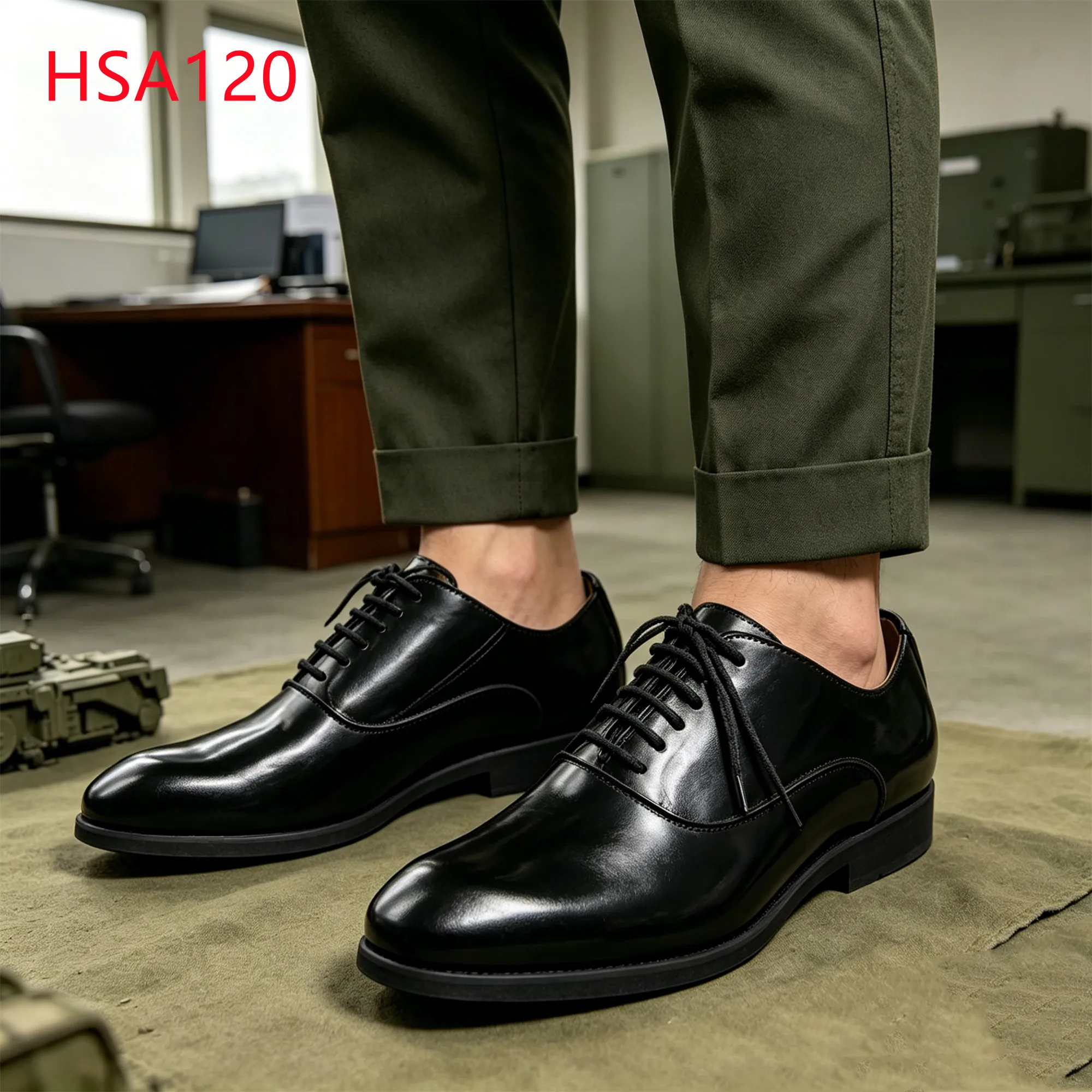 LXG,office Workplace Pointed Toe Design Shining Dress Shoes Business Travel Comfortable Fit Easy Clean Office Shoes HSA120