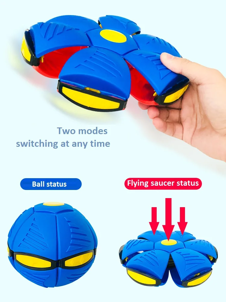 Huiye Toy Balls Kid Outdoor Garden Football Deformation Flying Saucer 