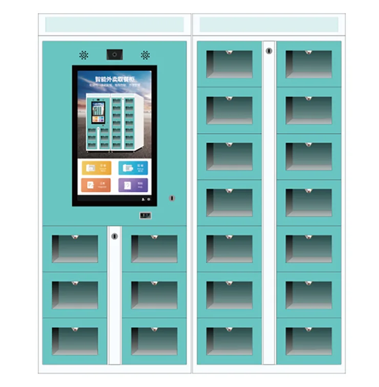 Best Seller  Double-sided Opening Intelligent Food Locker 24-hours Self Service Picking up Food Deliver for Restaurants