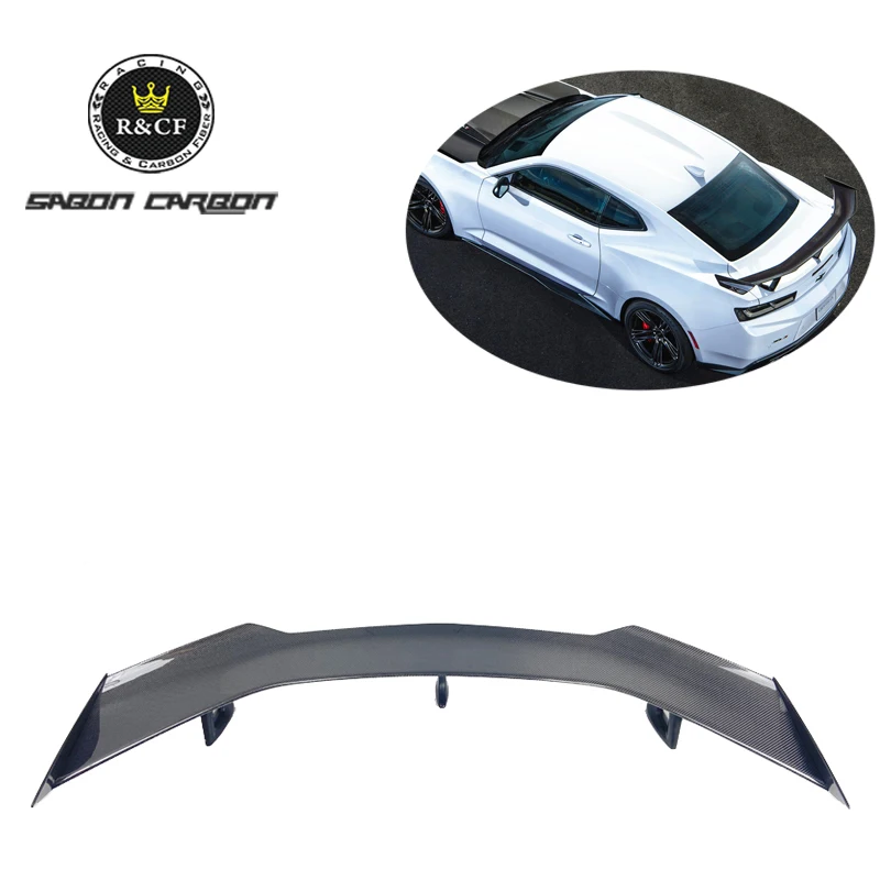 1LE Style Carbon Fiber Rear Wing Spoiler For Chevrolet Camaro Gen 6 SS ZL1 2017+