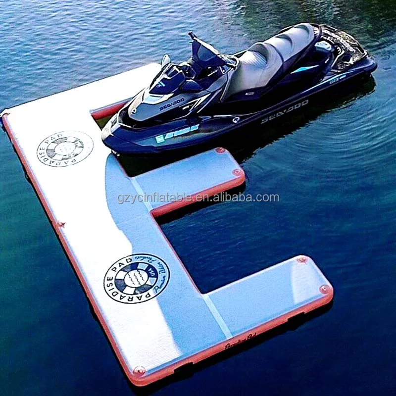 Inflatable Water Floating Island Platform Inflatable Pvc Jet Ski Dock