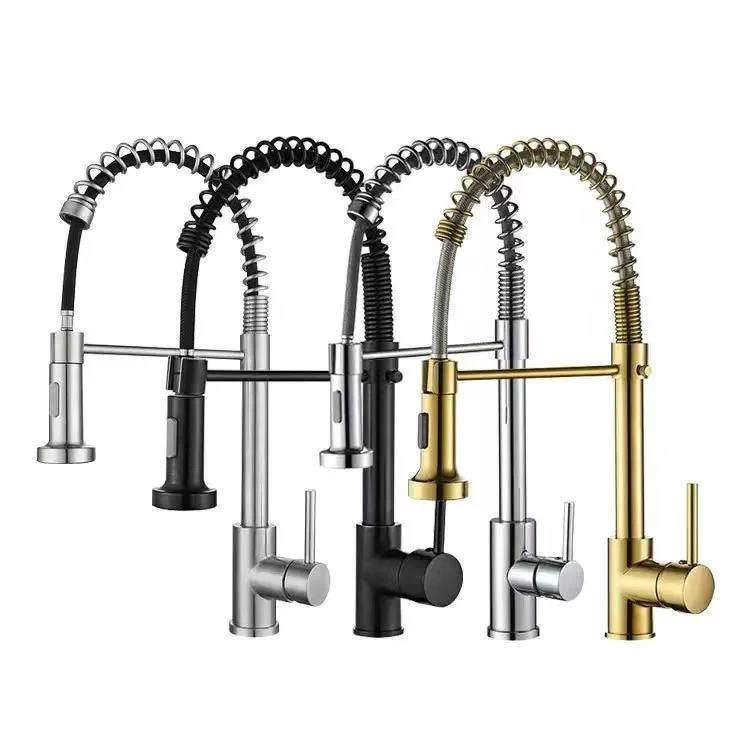 Complete mounting hardware and connections Pull out sink faucet installation components
