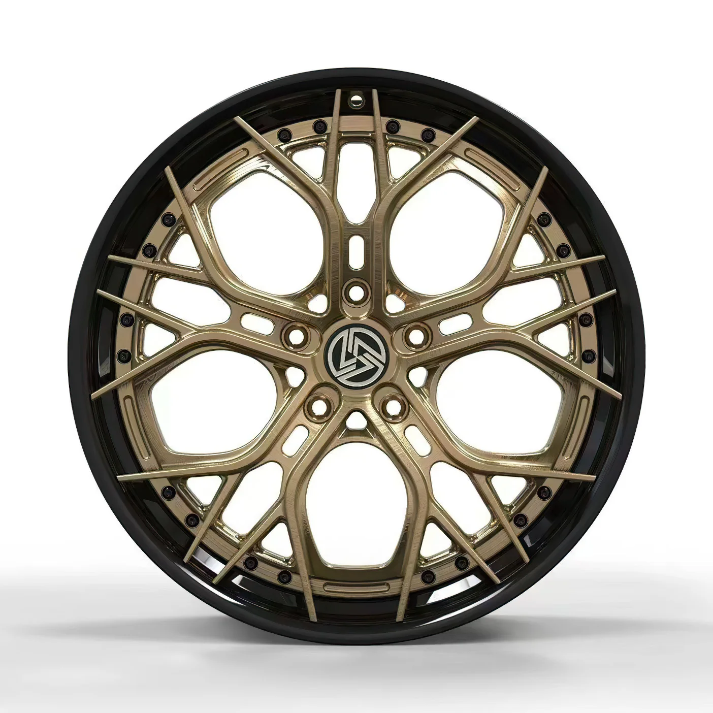 XL 2-Piece Custom Forged Gold Wheel 5x114.3 5x112 5x130 5x120 Racing Car Wheel 18 19 20 21 22 23 24 Inch Car Alloy Rim - Image 2