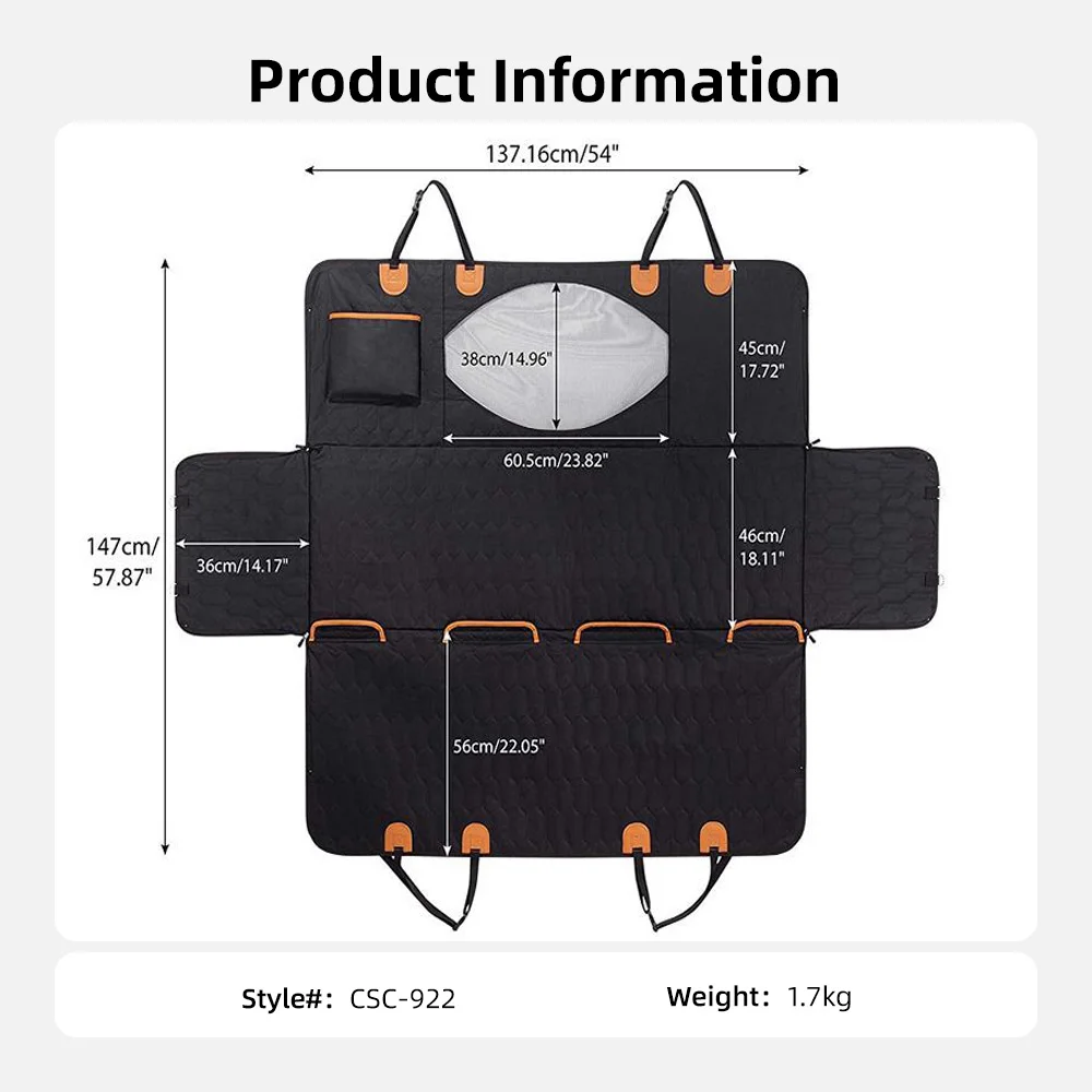 Wholesale Waterproof Car Seat Cover Nonslip Dog Backseat Cover With Me - product detail 6