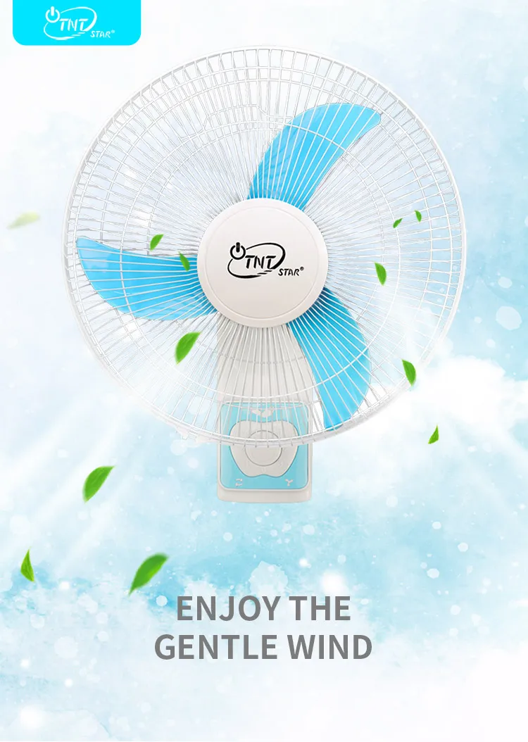 TNTSTAR TG-1140I+ Solar wall fan wall solar fan 16 inch mount oscillating high speed ac dc 12v 220v big small room Home Remote
