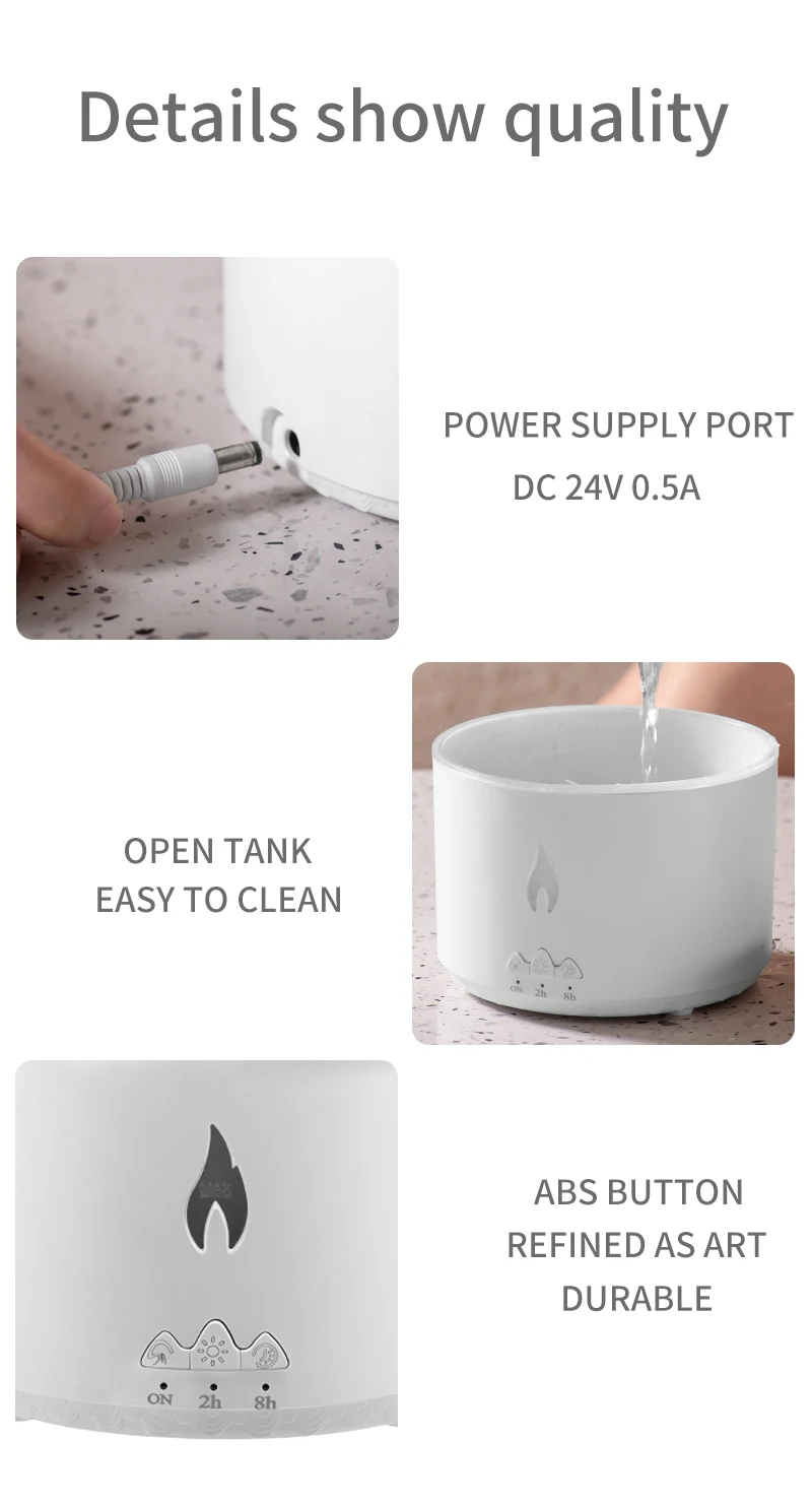 Home Mini Flame Essential Oil Aroma Diffuser Volcano Ultrasonic Purifier air Humidifiers