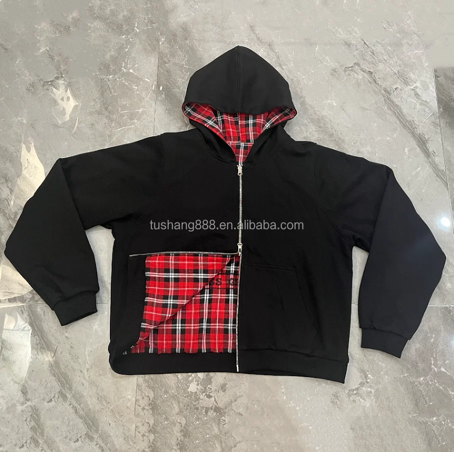 Y2k Retro Reversal Streetwear Double Zip up Custom Mens Reversible